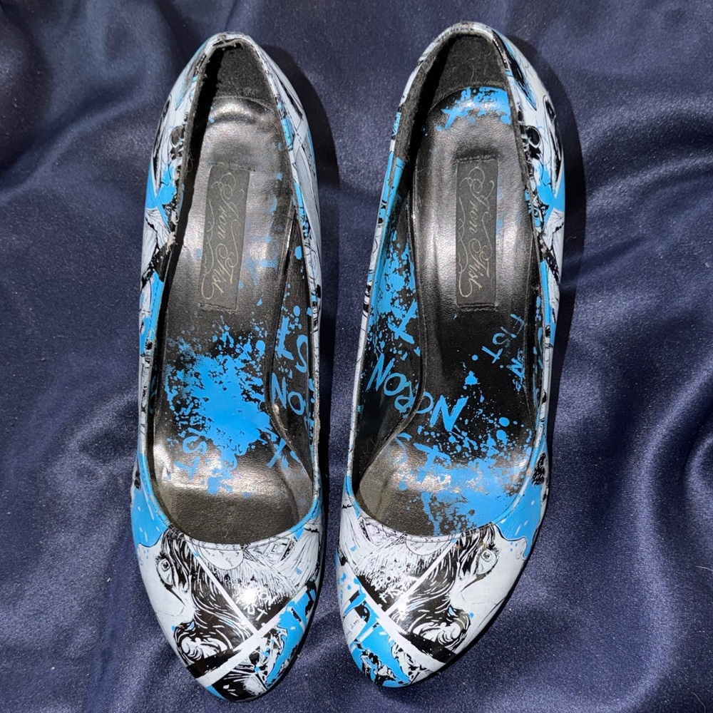Iron Fist Blue and Black Women's Shoes